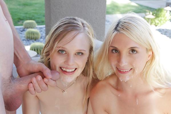 16P Teen pornstars Lily Rader and Piper Perri get fucked by large cock in 3some