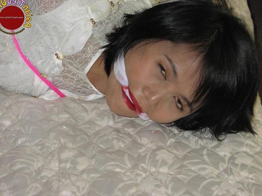 16P Bad Vacation of a Stupid Asian She is Left Hogtied and Gagged