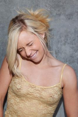 11P Blonde teen Tegan Summers flaunts her titties in a sheer shirt in a solo