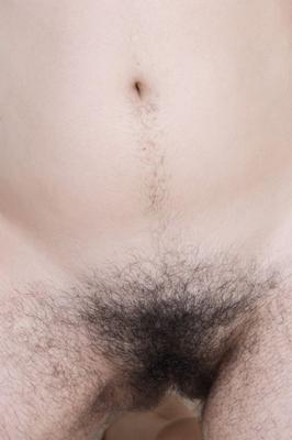 21P Hairy babe Wara reveals her unshaved armpits and furry crotch on the bed