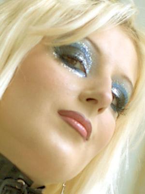 16P Hot blondes with pretty faces model non nude in latex clothing