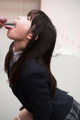 16P Japanese schoolgirl sucks cock after masturbating with panties pulled down