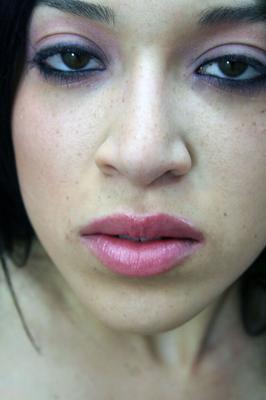21P Dark-haired teen Melissa Rose unveils her figure & gives a lovely POV blowjob