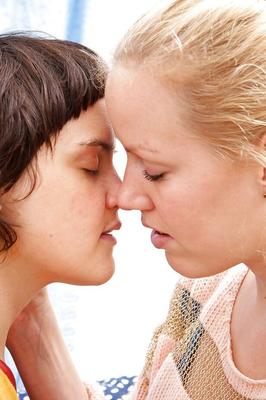 16P Hairy lesbians Estella Z and Misha passionately licking each other