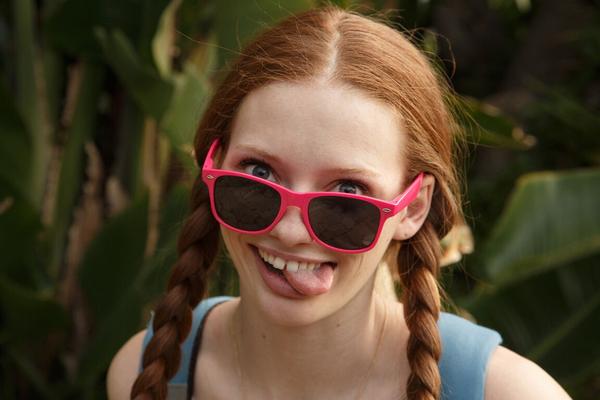 12P Pigtailed teen Wendy Patton exposing her natural tits & her small ass outdoors