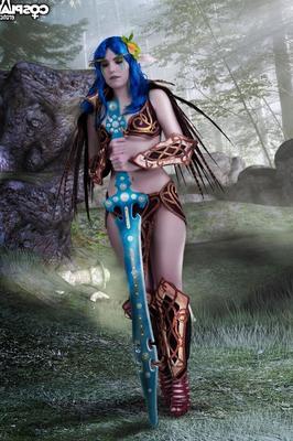 12P Night elf, World of Warcraft nude cosplay