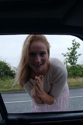 21P Amateur teen with a nice bosom Tabbi shows her hot attributes outdoors