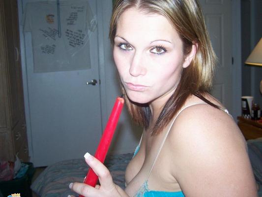 16P Amatuer MILF Toni Gets Kinky With A Lit Candel In Her Asshole