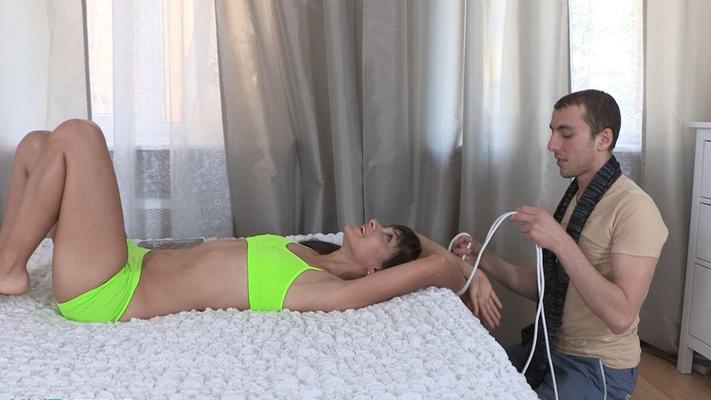 15P Teen first timer Shrima Malati drips cum from her pussy while her guy watches