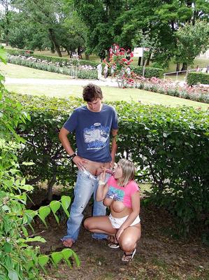 16P Big-tittied blonde provides nasty guy with mind-blowing blowjob