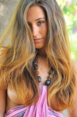 20P Natural hottie Eva Lovia stripping sexy summer dress & masturbating in public