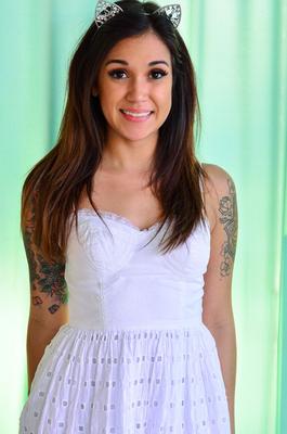 16P Tattooed teen girl strikes nude poses indoors and outdoors