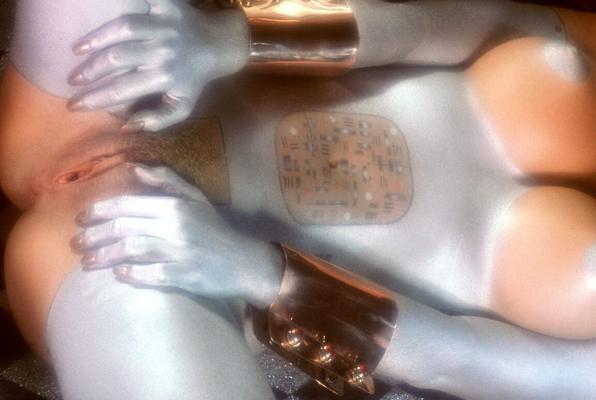 13P Big boobed robo-cop blonde Janine Lindemulder showing off her killer body