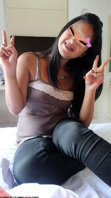 15P Busty Asian girl with braces has sex with a foreigner from a POV perspective