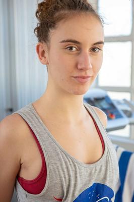 21P Lusty basketball player Giorgia strips naked at the gym and shows her bush
