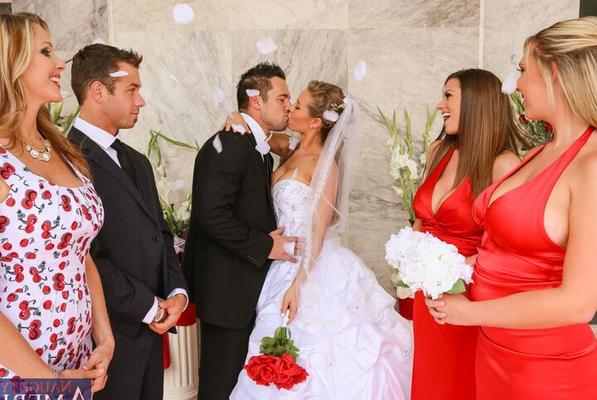 11P Nicole Aniston is joined by her stepmom & lover for a 3some on her wedding day