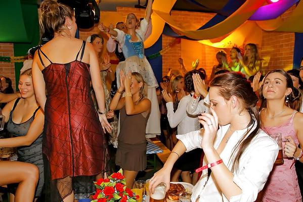 16P Lecherous cock-hunters going wild at the drunk night club party