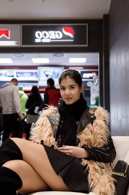 11P Cute European Drahomira Juzova flashes her tiny tits and nips on the floor