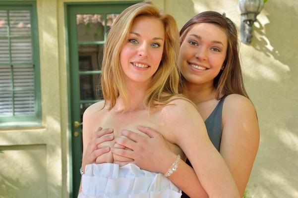 15P Gorgeous blonde babe and her sexy lover show off their juciy pussies