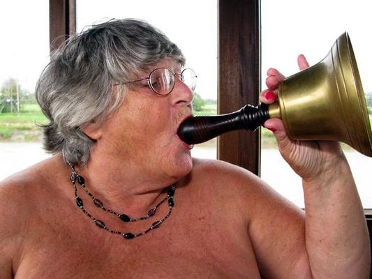 20P Fat British nan Grandma Libby masturbates in stockings while on board a boat
