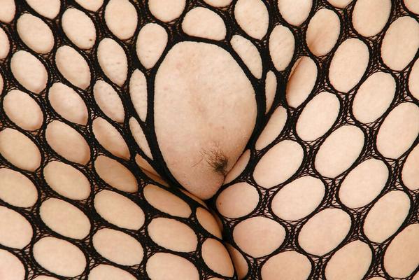 16P Amateur Latina chick Misty striking sexy solo poses in mesh bodystocking