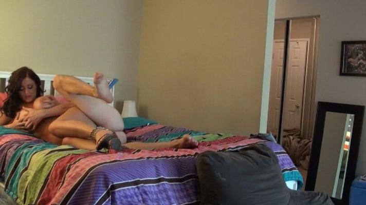 10P Chubby big ass chick captured on hidden cam banging with huge big tits hanging
