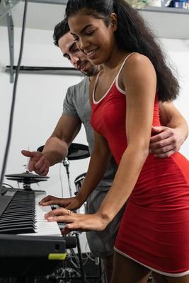 21P Hot Latina Maya Farrell doffs her red dress and gets rammed on a couch