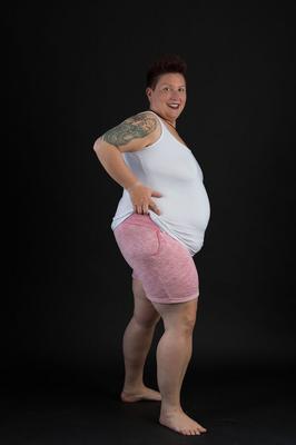 20P SSBBW Tattoo Girl gets completely naked for the first time