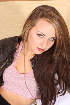 21P Sexy Natalia K peels off her cute outfit piece-by-piece to show her tiny tits