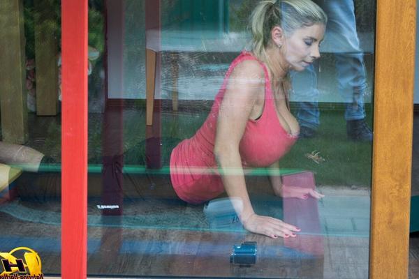 16P Amateur chick Katerina Hartlova pulls out her huge tits while doing yoga