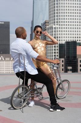 21P Gorgeous teen Emily Willis flaunts her nude painted body & rides a BBC