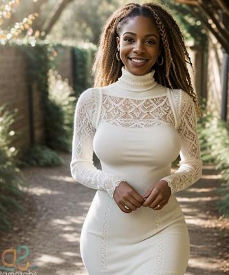 18P Sexy AI generated ebony Fioenza teases with her amazingly big juggs