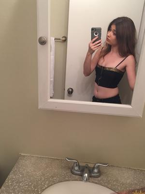 16P Petite teen Ariel Mc Gwire makes her nude modeling debut in bathroom selfies