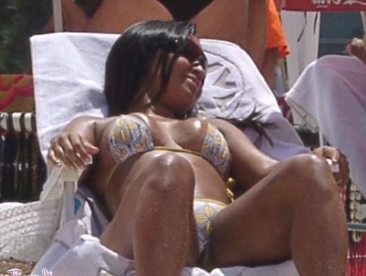 11P Nikki in Rio At The Beach Showing Her Cock