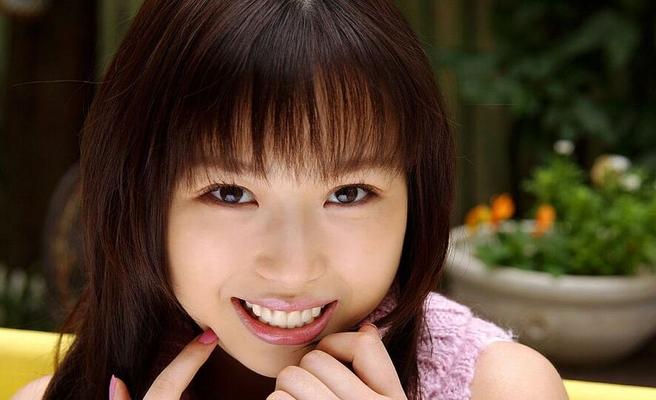 16P Barely legal Japanese teen Aya Shiraishi slides panties aside to show her bush