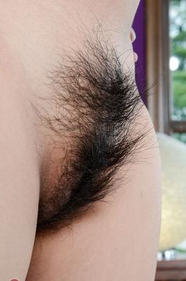 21P Asian cutie Omorose on all fours showcasing her unshaved asshole & furry pussy