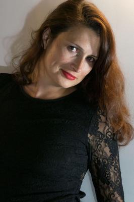 20P Breathtaking MILF Alice Cash poses in her sexy lace lingerie and heels