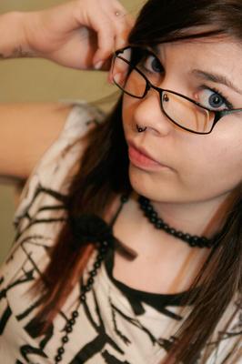 15P Solo girl Kaira 18 takes off her glasses while fully clothed