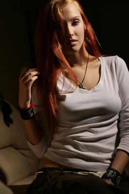 16P Hot redhead Kira W sets her flawless teen body free in poor light