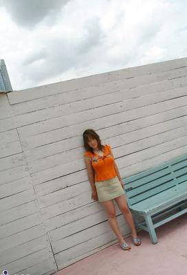16P Young Japanese girl Yuka reveals her great tits and ass in solo action