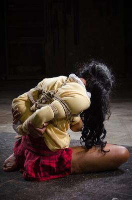 14P Ebony girl Cupcake Sinclair is forced into BDSM games in order to pass a class