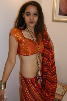 12P Indian princess Jasime takes her traditional clothes and poses nude