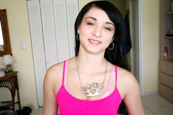 20P Delightful natural tits Mandy Sky flaunts her hot but and vagina