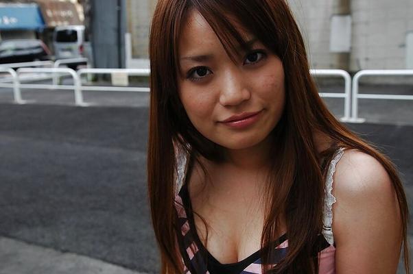 16P Smiley asian babe Saki Mitsui undressing and spreading her lower lips