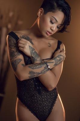 21P Beautiful ebony Honey Gold shows her pocket size figure and masturbates