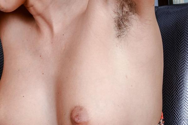 16P Hot amateur with hairy armpits and cunt gets fucked and jizzed over her rack