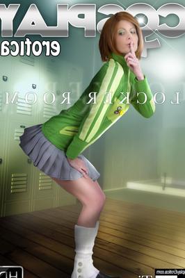 12P Chie Satonaka Persona 4 nude cosplay