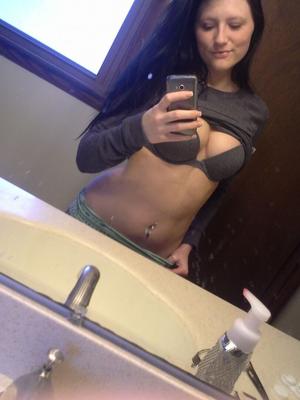 12P Stacked brunette cutie Freckles 18 takes pictures of her naked body