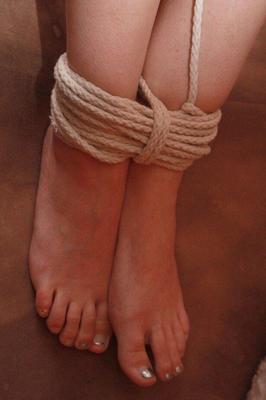 16P Brunette girl is cleave gagged and rope bound in her school uniform