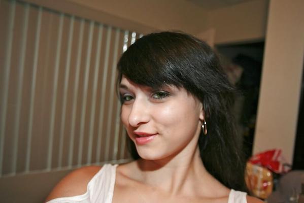 16P Sweet brunette amateur Mandy Sky revealing her petite curves